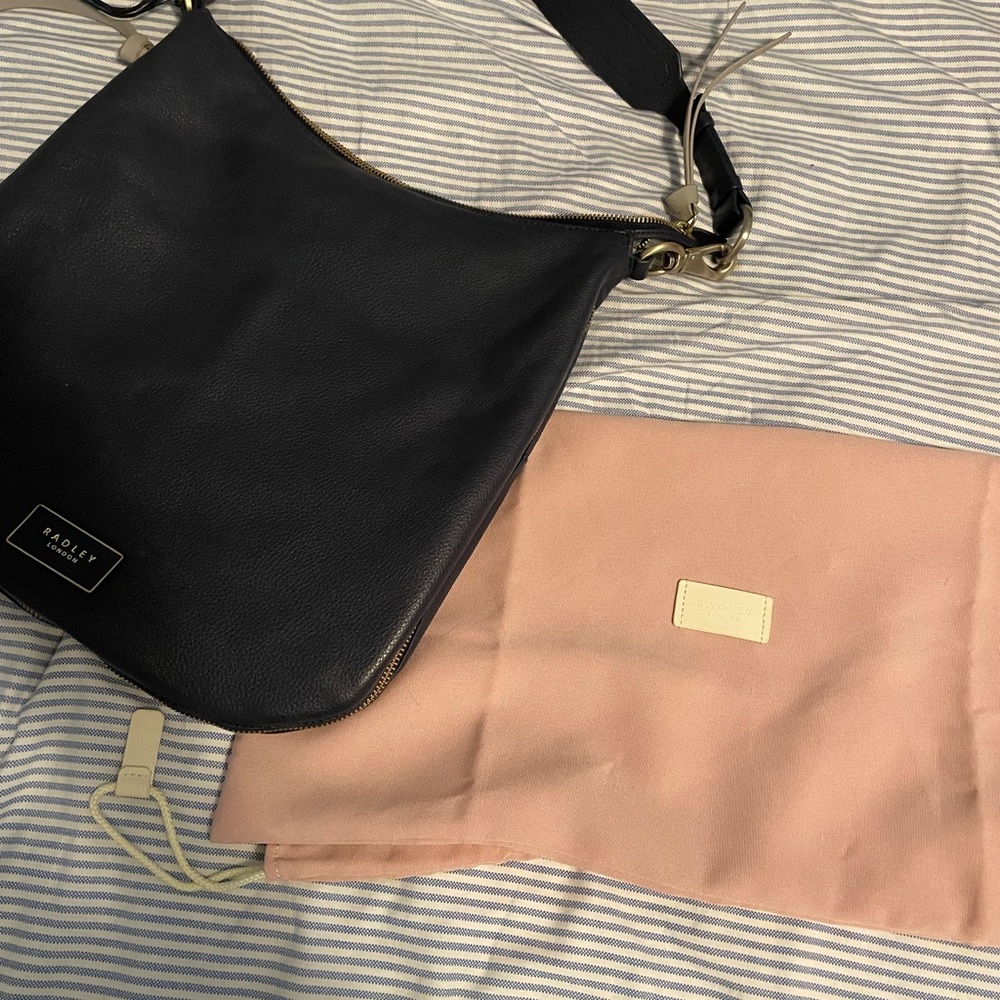 Radley London Navy Pebble Leather Shoulder Bag - Picture 10 of 10